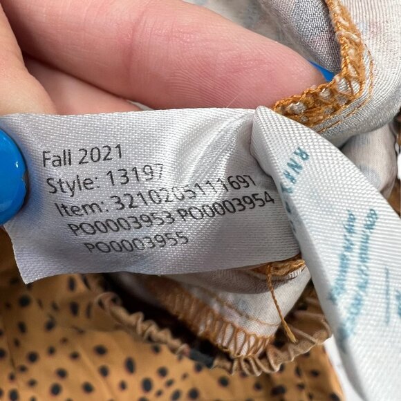 Marine Layer Allison Tulip Hem Cheetah Print Pant Size Medium - Picture 6 of 9